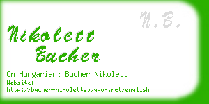 nikolett bucher business card